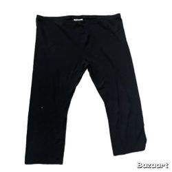 Sz XL Black Capri Leggings Soft Stretch