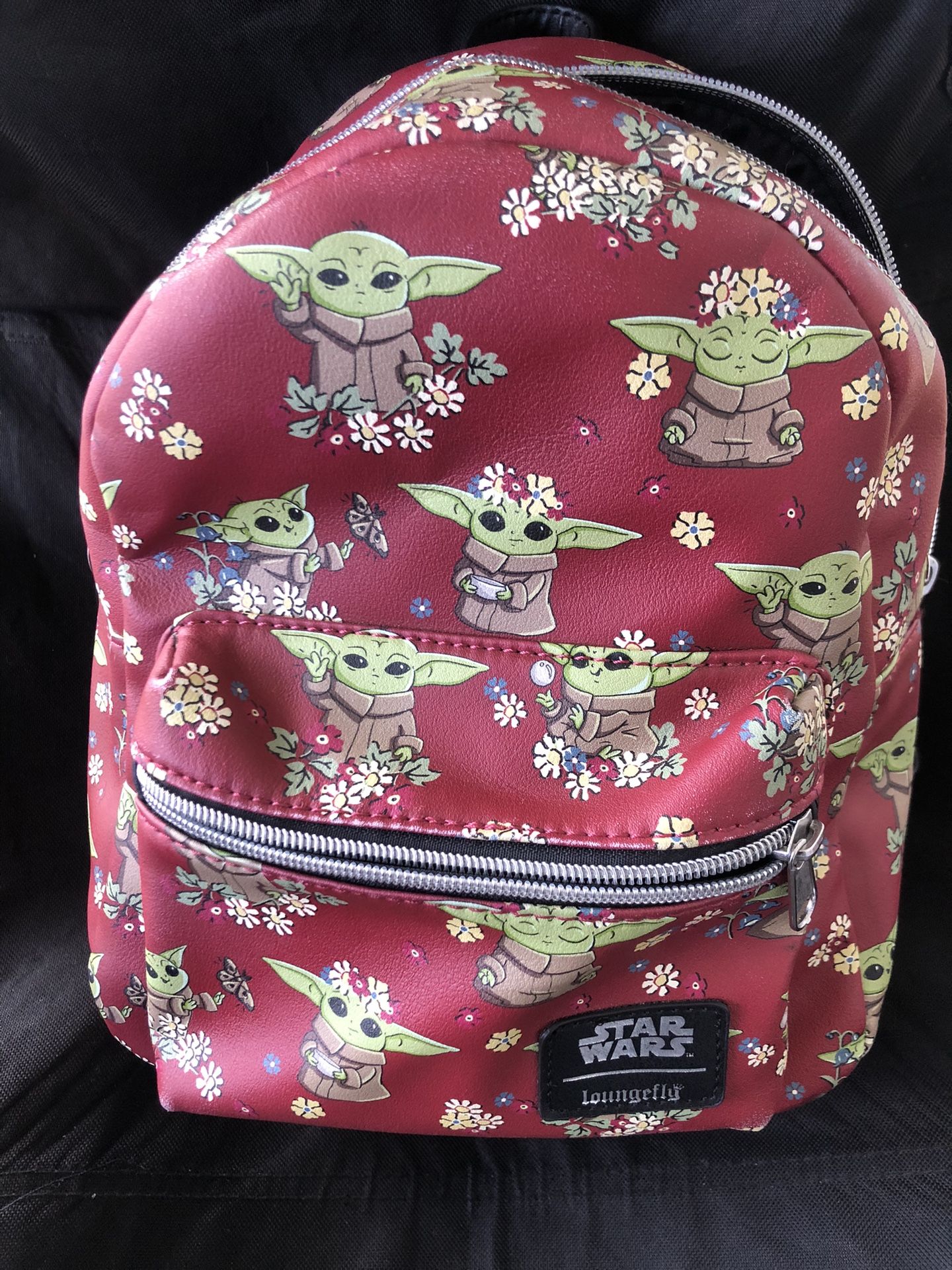 Star Wars Grogu Floral Loungefly Mini Backpack