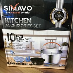 10pc 6qt Pressure Cooker Accessory Kit