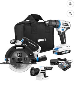 HART 20-Volt 3-Tool Combo Kit (2) 2.0Ah Lithium-Ion Batteries