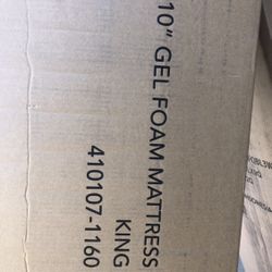 Brand New 10” King Size Mattress. Gel MemoryFoam Mattress. Cool Brands