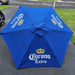 New 7ft Wood Market Corona Extra Umbrella 