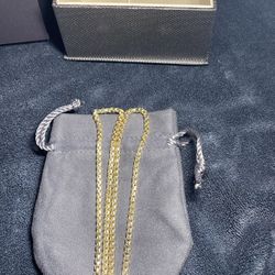 14k High Polished Diamond Cut Round Box Chain 22” 13 Grams 