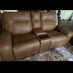 Reclining Leather Loveseat