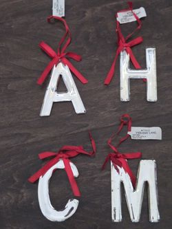 Christmas Ornament Letters  A M