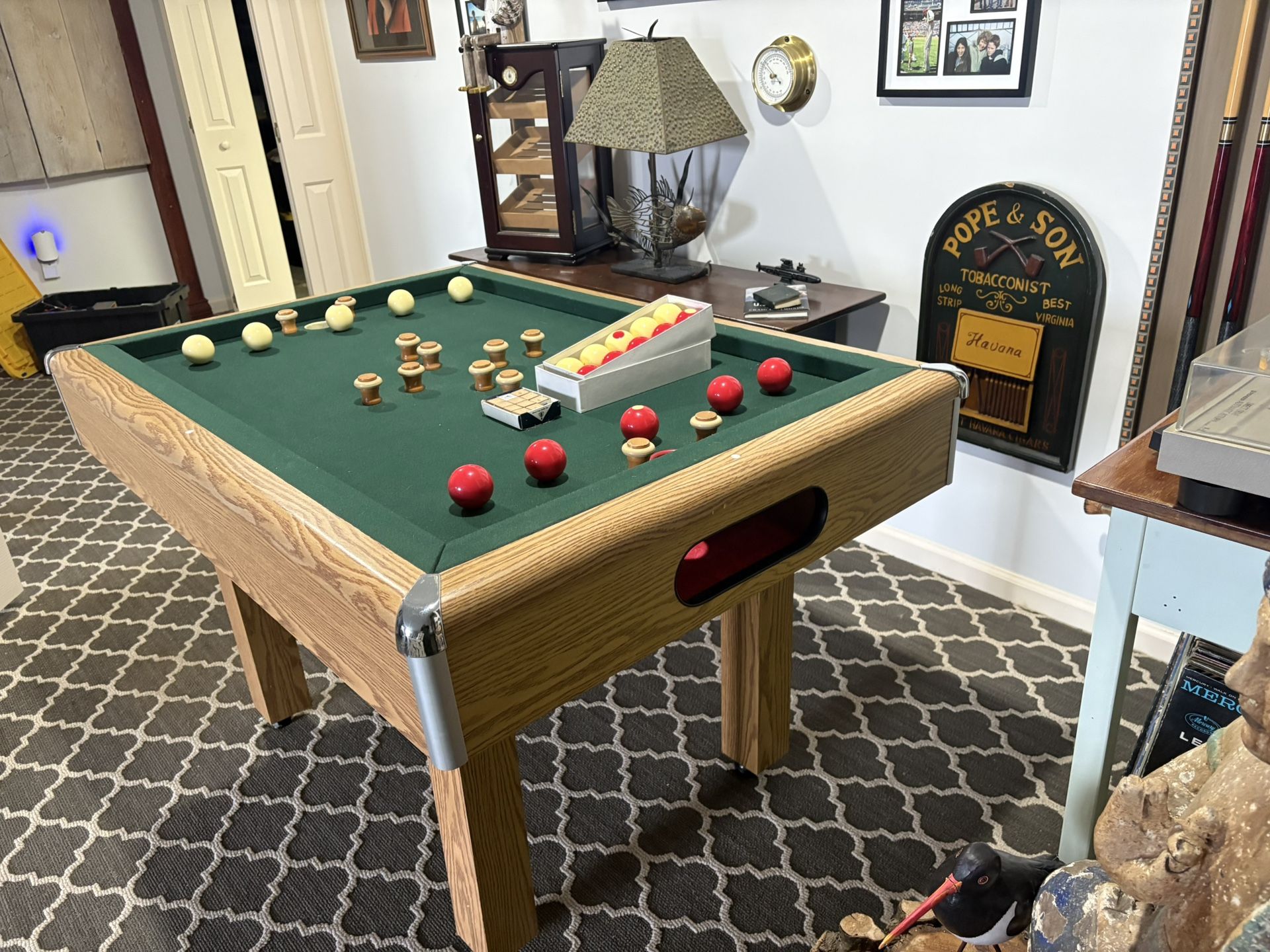 Slate Bumper Pool Table and Accessories 
