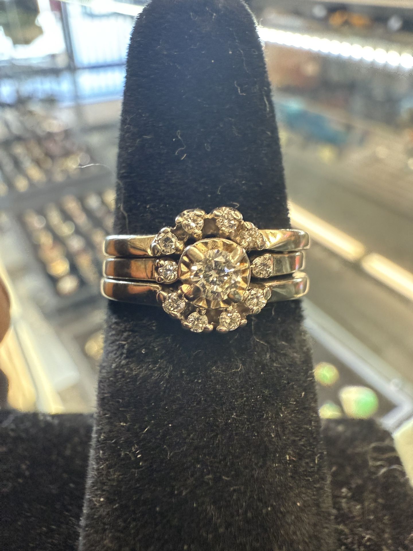14KT White Gold Engagement Ring 38335-1