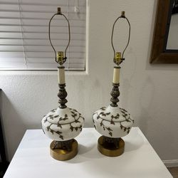 Pair Of Vintage Table Lamps, Circa 1960s-early 1970s