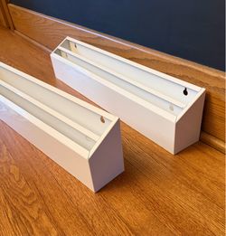 2 Industrial metal hanging bookrack organizers