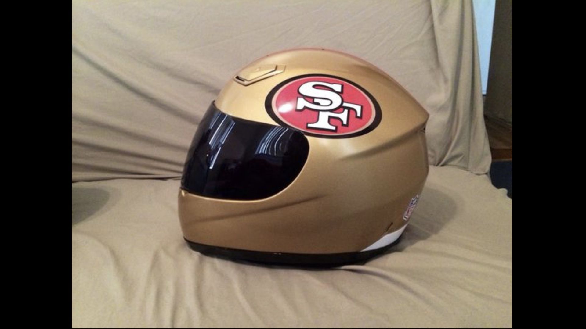 SF 49ERS MOTORCYCLE HELMET