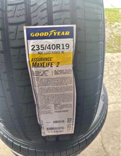 Set of 4 brand new tires Goodyear Assurance Maxlife2 235/40R19 96V XL $900 installation including