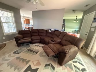 Couch with two reclining seats