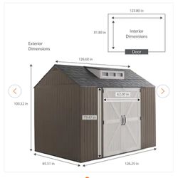Brand New Plastic Shed 10 ft. W x 7 ft. D (70 sq. ft.)