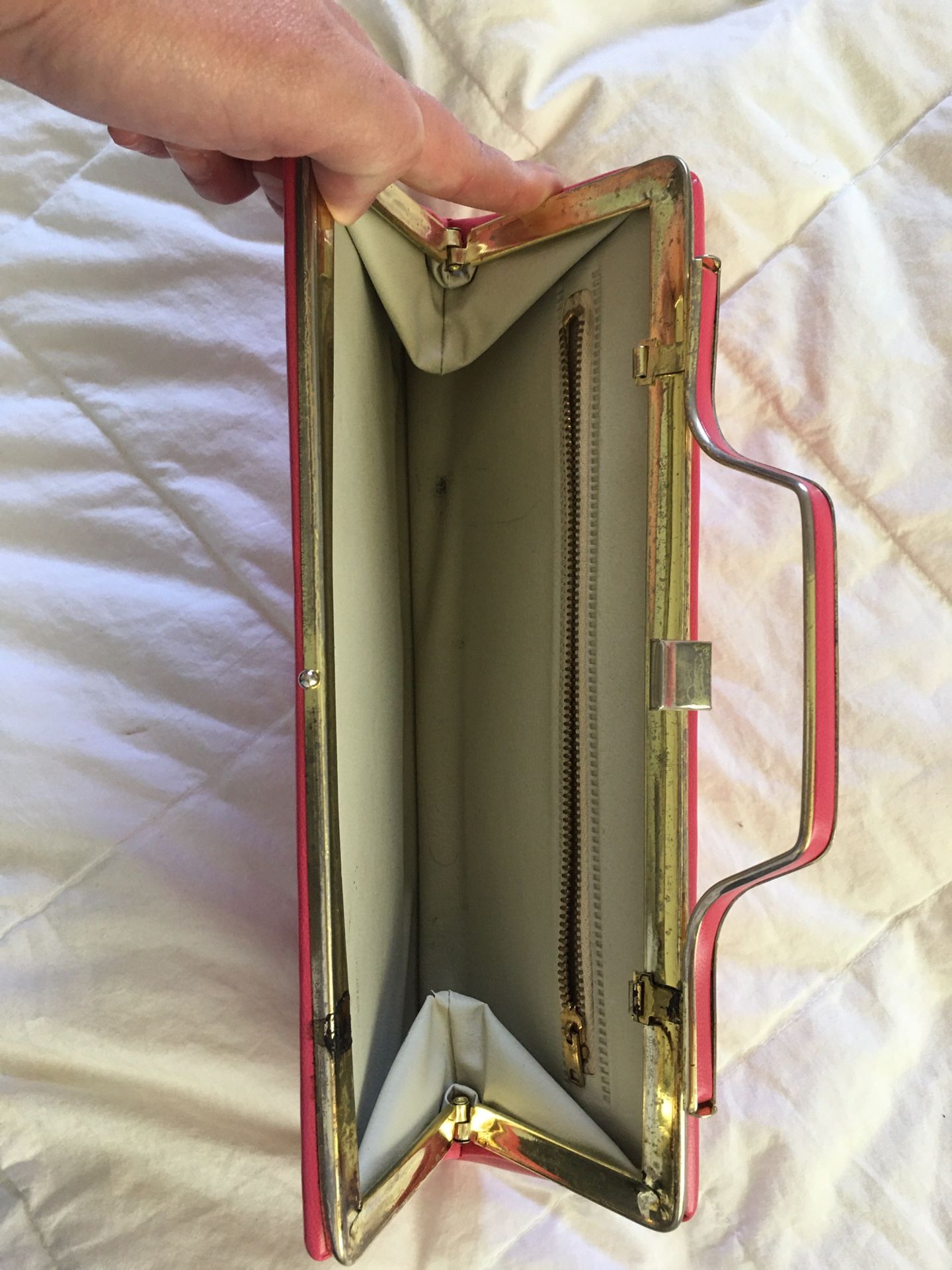 Vintage Pink Hardshell Handbag