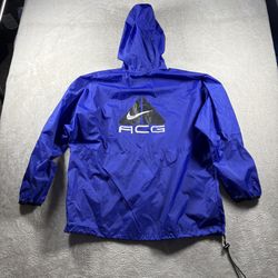 Vintage Nike ACG Men's Size M Big Logo Jacket Light Weight Full Zip Japan #2A