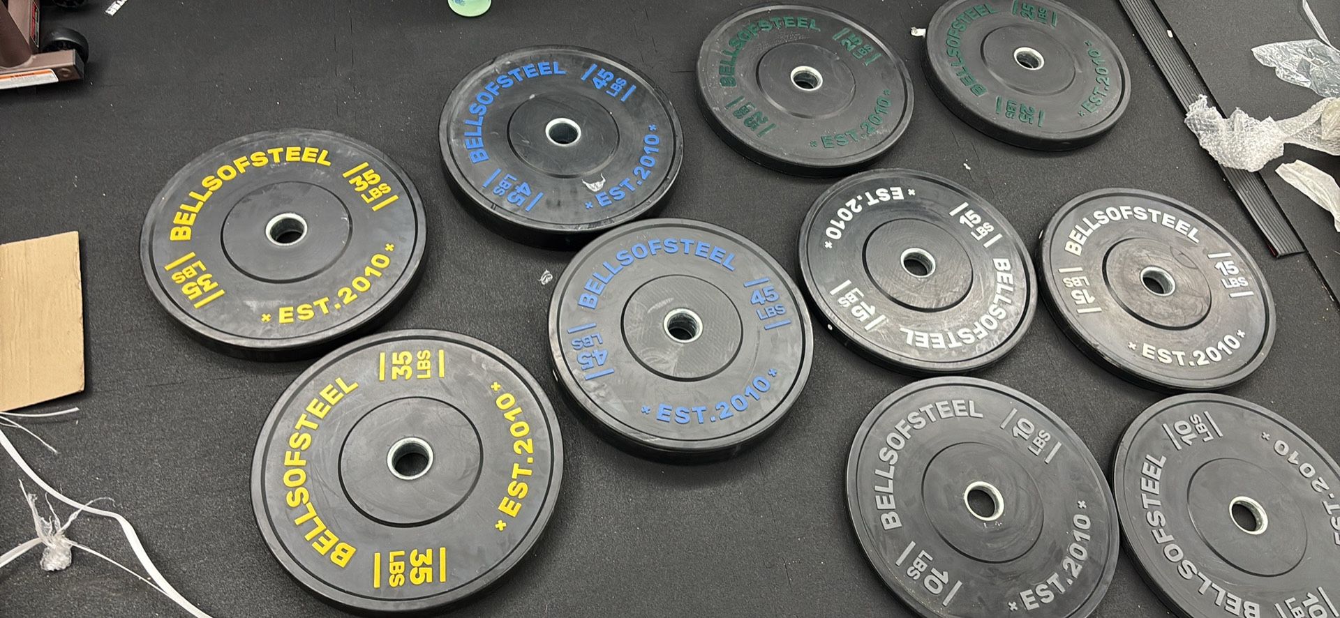 Bells Of Steel Olympics Bumper Weight Plate Set - 260lbs
