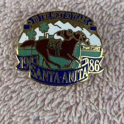 Santa Anita Racetrack Vintage 1986 Lapel Pin