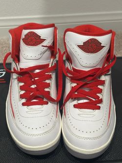 Nike  Youth  6.5 Air Jordan 2 Retro Origins Shoes White Fire Red Sail