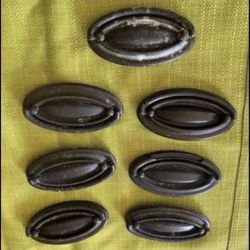 Vintage Metal Oval Furniture Handles Hardware Pulls