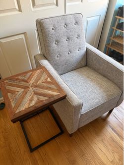Christopher Knight Mervynn Reclining Chair + side table