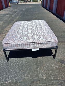2pc full size bed frame and mattress set only. 😴