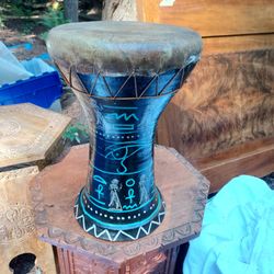 Egyptian pottery drum bongo Camano island