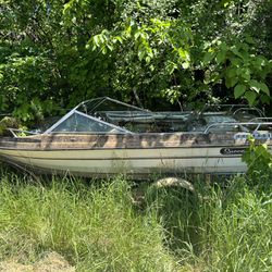Boat With Trailer And Title Motor Still Run Just Needs Interior Work