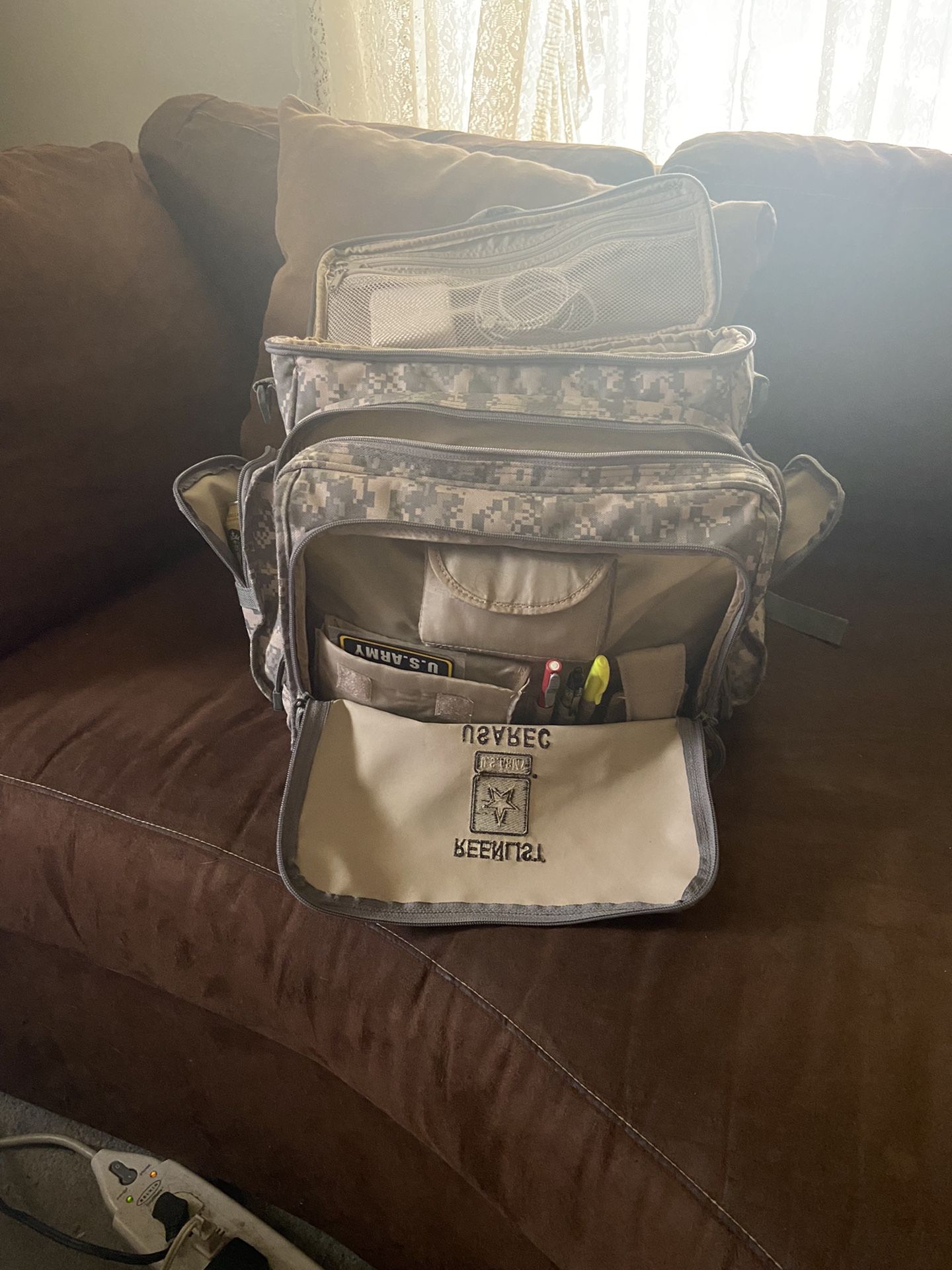 Authentic ACU Laptop/Backpack With Carrier Strap and Notepad