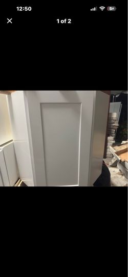 White Shaker Corner Wall Kitchen Cabinet