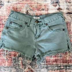 free people jean shorts 