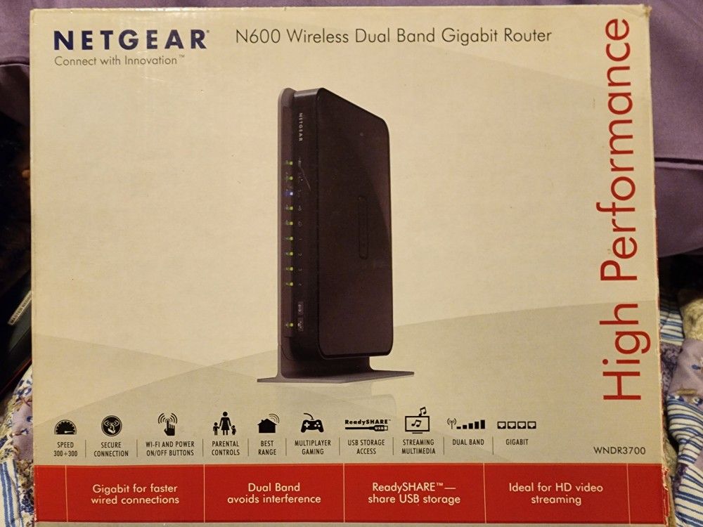 PENDING PICK UP FREE NETGEAR N600 Dual Band Gigabit Router In Box