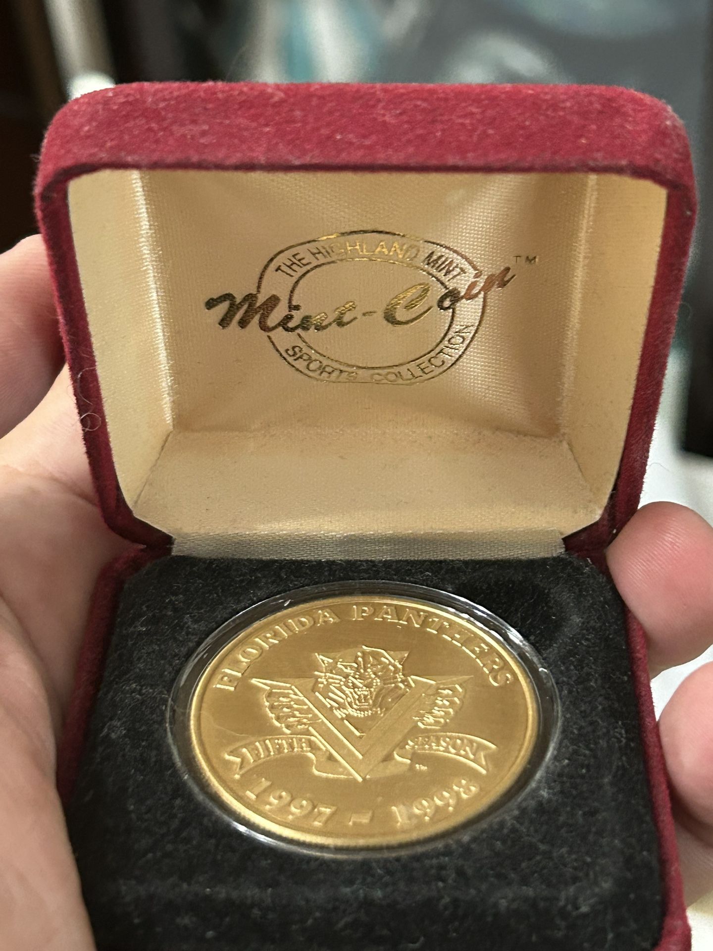 Vintage 1997 Florida Panthers Commemorative Coin Fifth Season