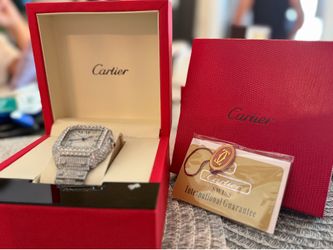 ✨ Cartier-moissanite Iced-Out Luxury Watch ✨