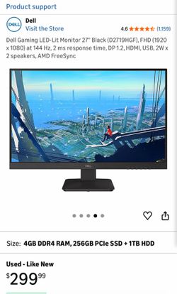 Dell D2719HGF Gaming Monitor