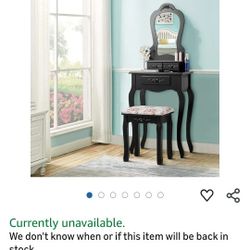 Makeup Dressing Table and Bench 3 Drawers