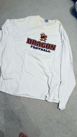 Dragon Football Jersey Long Sleeve White T-Shirt 2XL