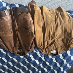 Suede Jacket- Mint! XL Burnt Orange- David 2