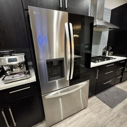 LG - Counter-Depth MAX 25.5 Cu. Ft. French Door Smart Refrigerator with InstaView - Stainless Steel