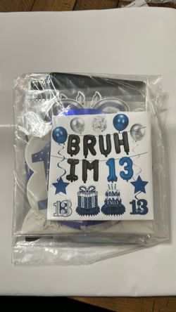 Bruh I'm 13 Birthday Party Decoration Kit
