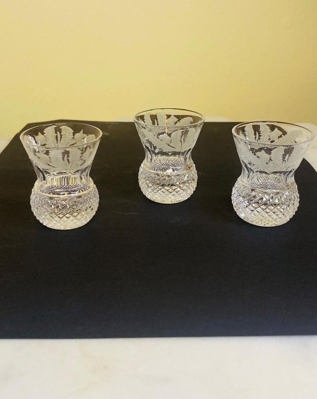 Crystal Thistle Shot Glasses