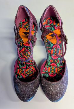 Iridescent purple sparkling heels- size 8.5