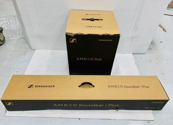 Sennheiser AMBEO Soundbar Plus + AMBEO Sub Bundle | Dolby Atmos 7.1.4 Home Theater System | Premium Surround Sound | Deep Bass
