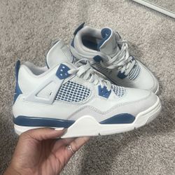 GS Air Jordan Retro 4 Military Blue