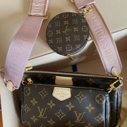 URGENT SALE: LV Multi Pochette 5-in-1 Bag - Rose Creme (Pink) - MUST SELL!