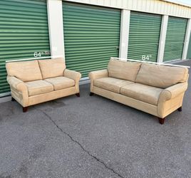 Beautiful Beige Sofa & Loveseat + Free Delivery
