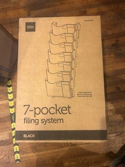 Office Depot 7-Pocket Filing System Black