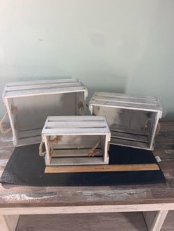 Set of 3 Wooden Crates