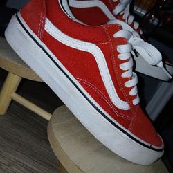 VANS Old Skool Brick Red Suede/Canvas Low Top unisex