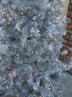 Lighted TINSEL TREE