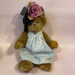 The Bearington Collection Sophie with Purple Dress and Hat with Flower Good Used